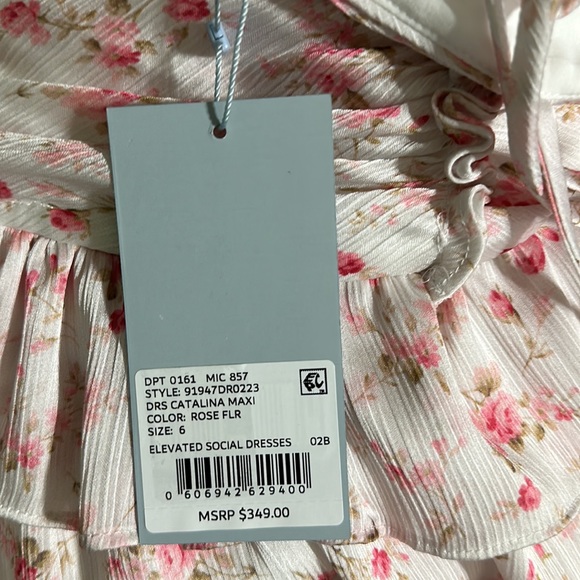 NWT ANTONIO MELANI Catalina Square Neck Crinkled Chiffon Sleeveless Maxi Dress - Picture 12 of 14